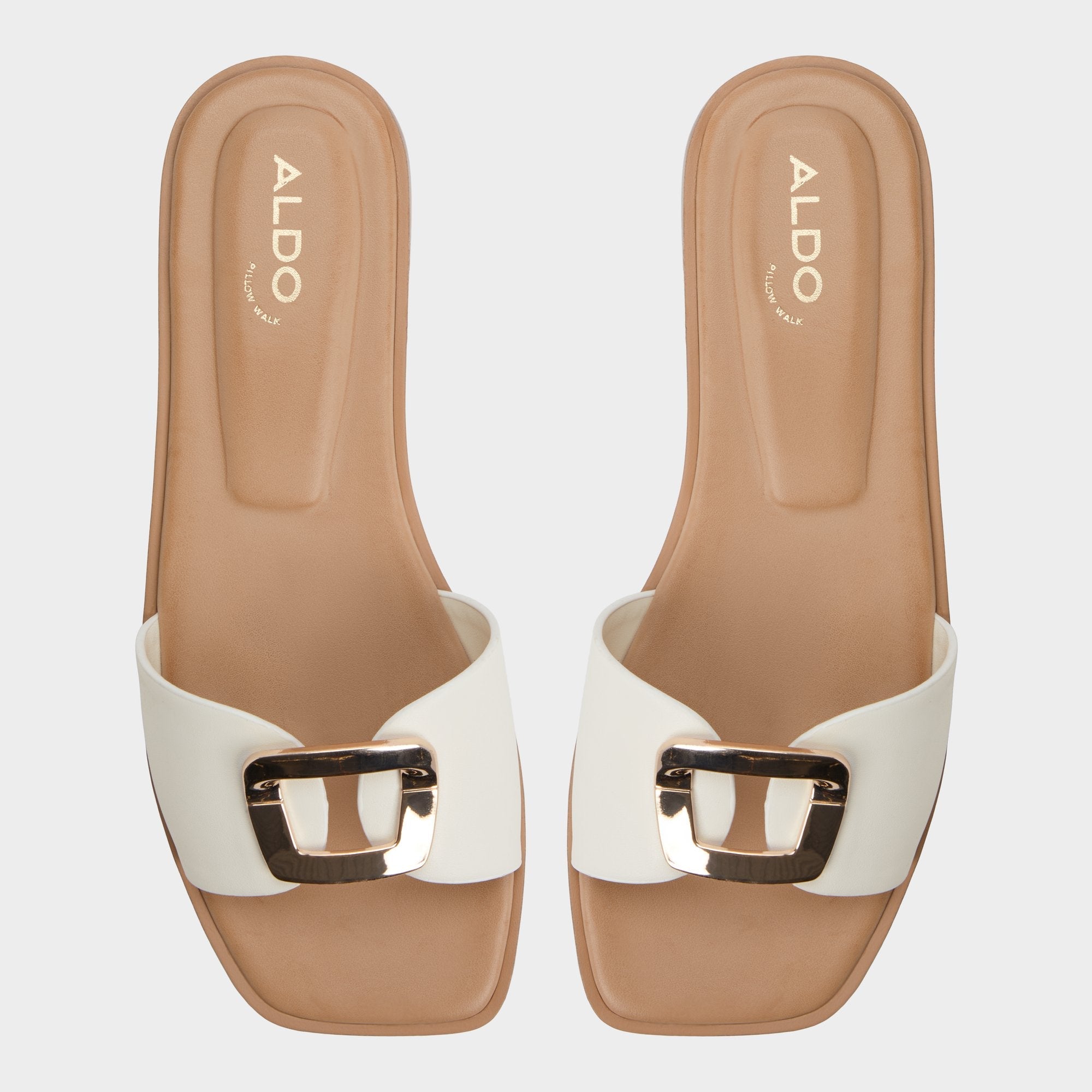 Aldo Tidella White Women's Flats - Slide sandal White