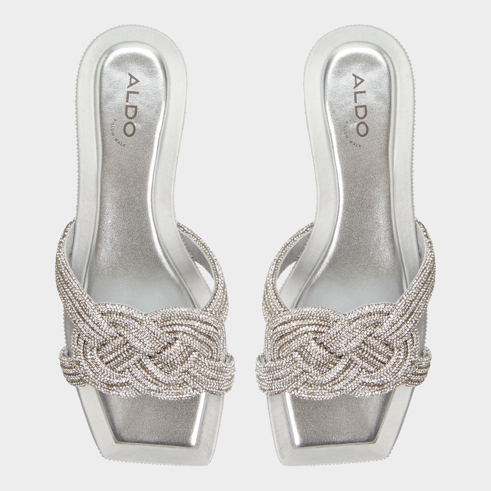 Aldo Karlina Silver Women's Iridescent metallics - Slide sandal Silver