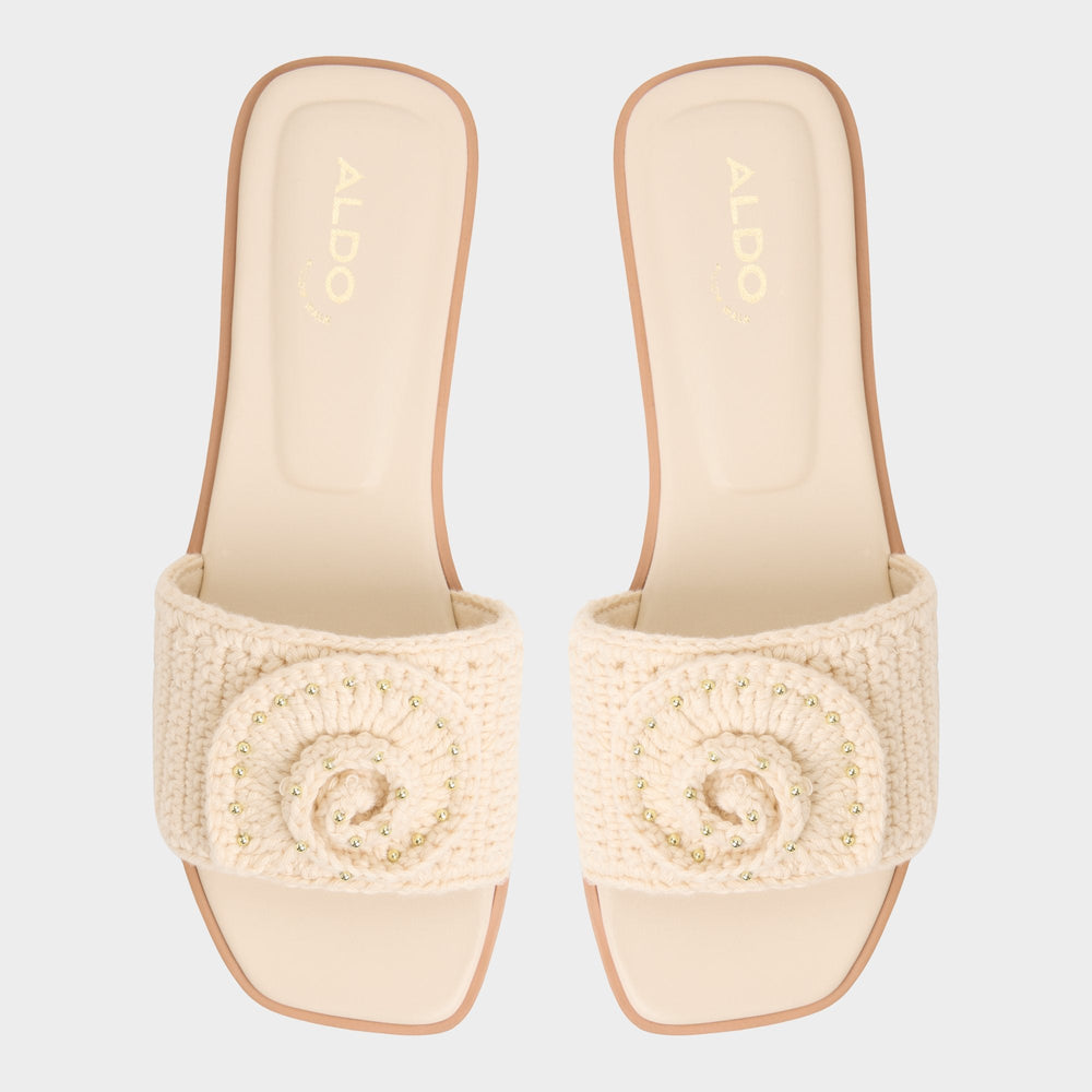 Aldo Sabbia Light Beige Women's Flats - Slide sandal Light beige