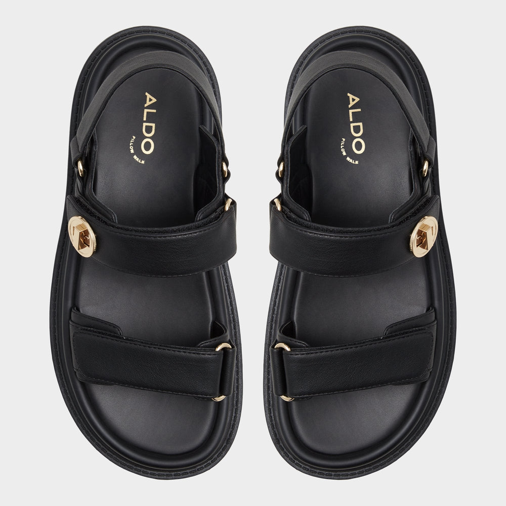 Aldo Linette Black Women's Footbed sandals - Footbed sandal, Footbed sandal Black