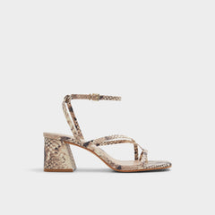 Aldo Adrauder in Brown Overflow 13801090 - Strappy block heeled sandal, Block heel Brown Overflow