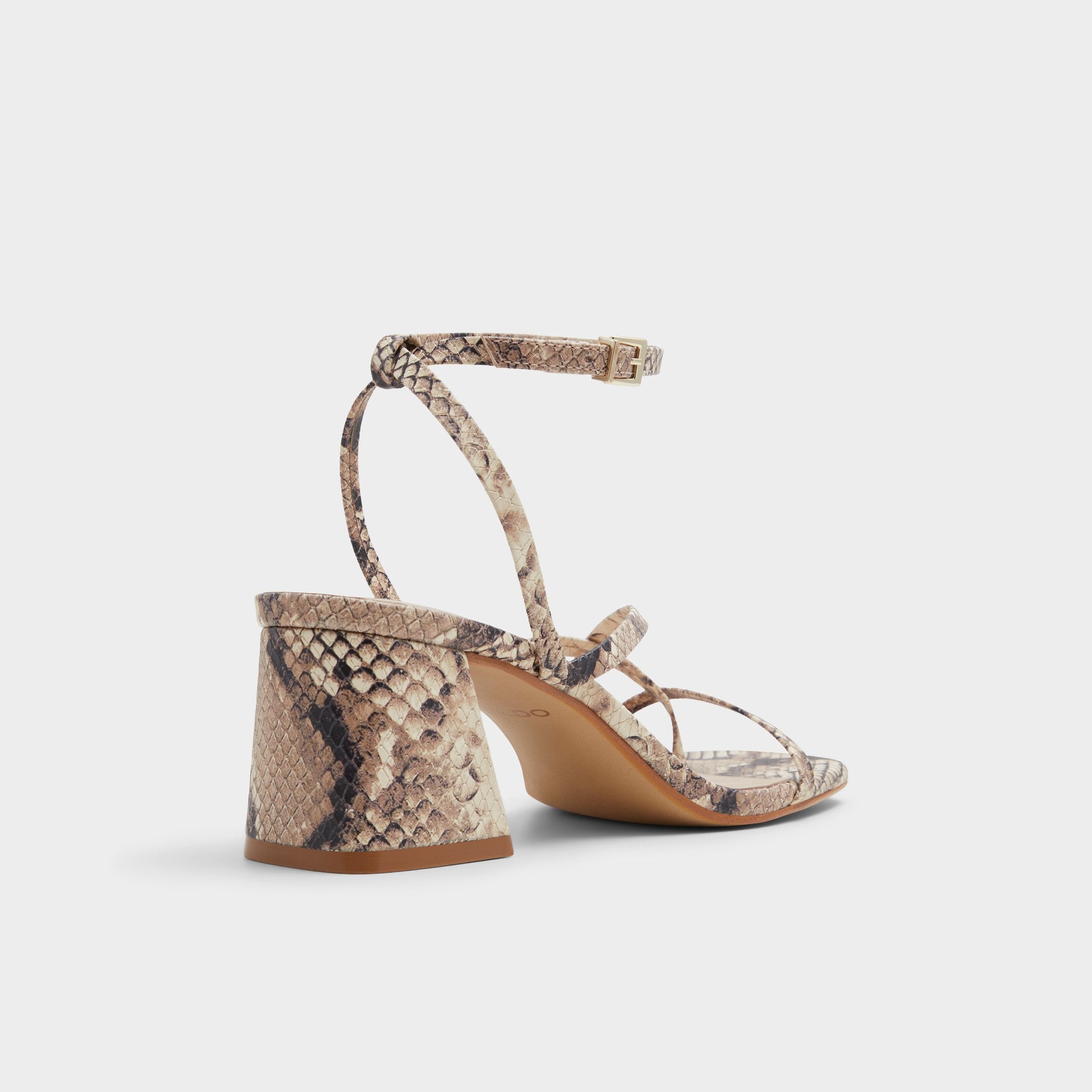 Aldo Adrauder in Brown Overflow 13801090 - Strappy block heeled sandal, Block heel Brown Overflow