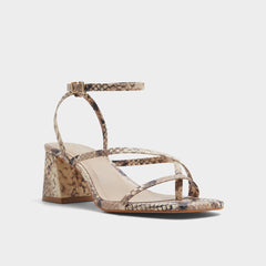 Aldo Adrauder in Brown Overflow 13801090 - Strappy block heeled sandal, Block heel Brown Overflow