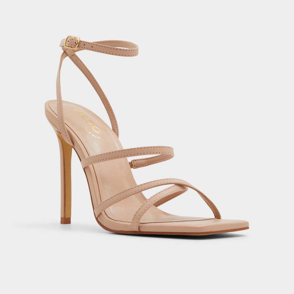 Aldo Galoi Bone Women's Strappy sandals - Strappy heeled sandal Bone
