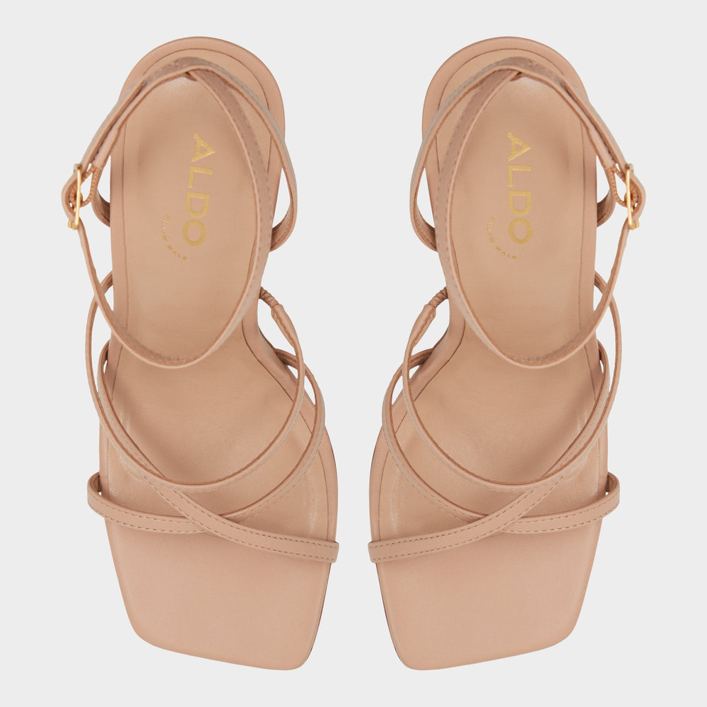 Aldo Galoi Bone Women's Strappy sandals - Strappy heeled sandal Bone