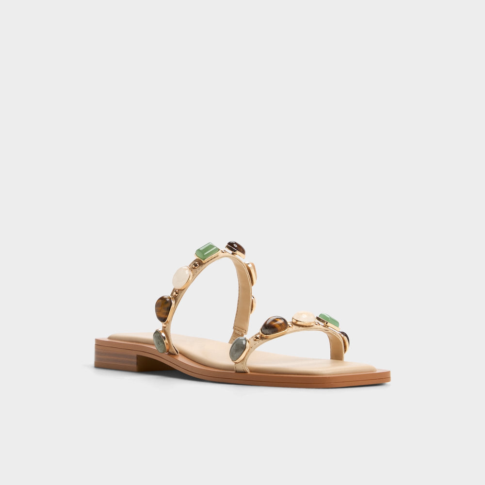 Aldo Sapphira Medium Beige Women's Flats - Strappy flat sandal Medium Beige