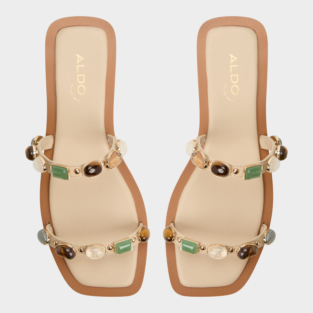 Aldo Sapphira Medium Beige Women's Flats - Strappy flat sandal Medium Beige