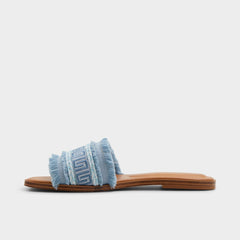 Aldo Nalani Medium Blue Women's Flats - Slide sandal Medium Blue