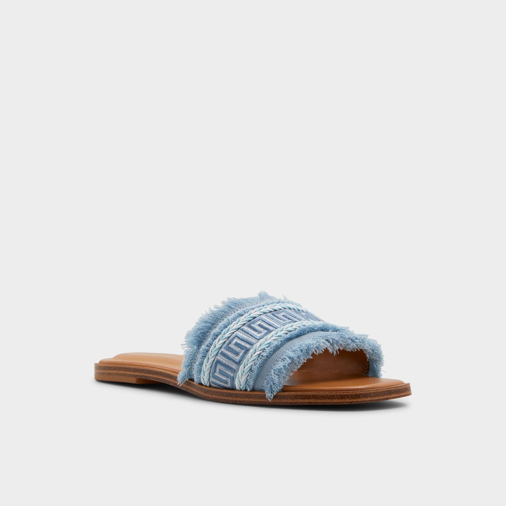Aldo Nalani Medium Blue Women's Flats - Slide sandal Medium Blue
