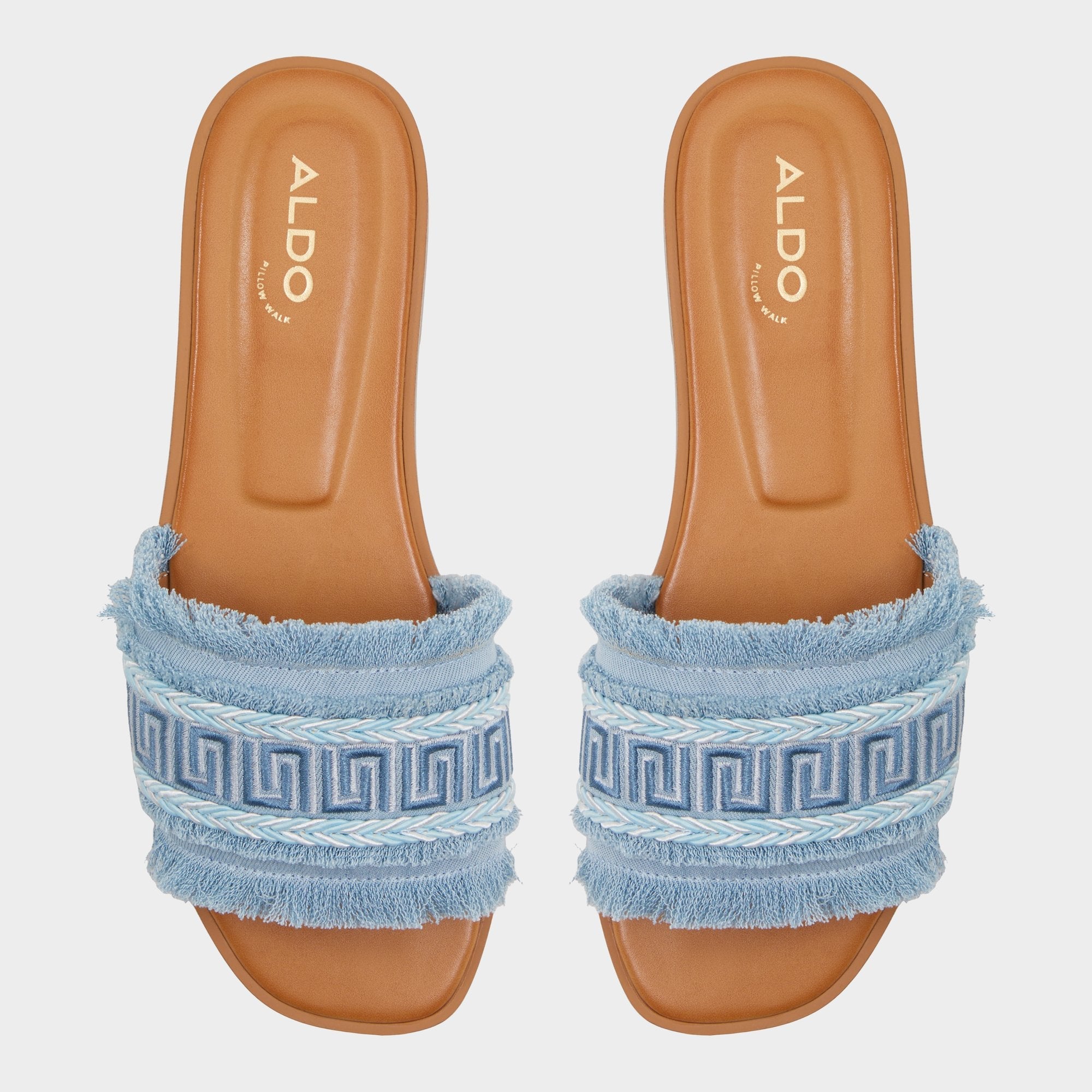 Aldo Nalani Medium Blue Women's Flats - Slide sandal Medium Blue
