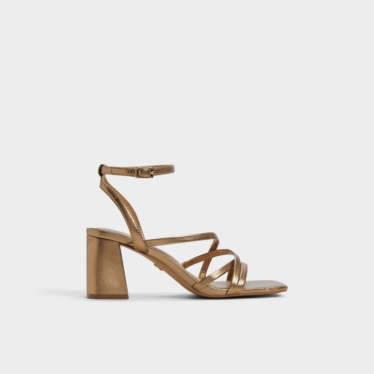 Aldo Esther Gold Women's Block heels - Strappy heeled sandal, Block heel Gold