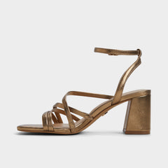 Aldo Esther Gold Women's Block heels - Strappy heeled sandal, Block heel Gold