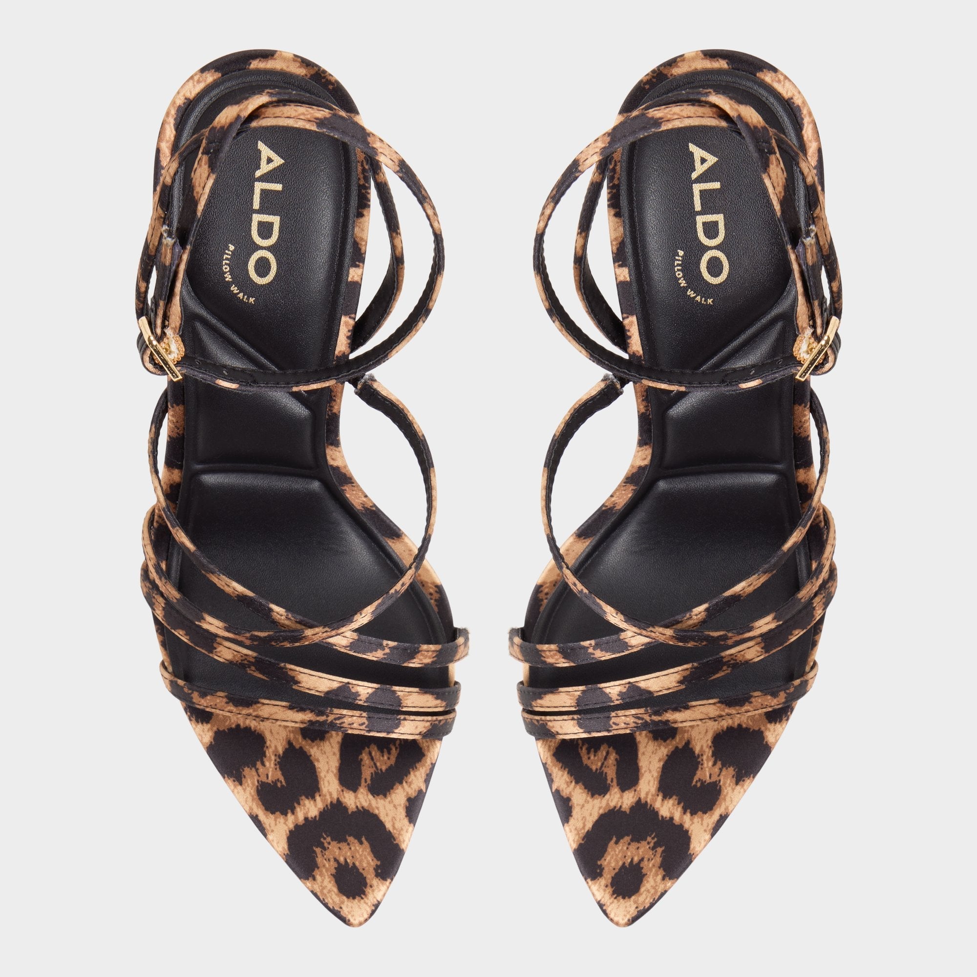 Aldo Solania Brown Multi Women's Strappy sandals - Strappy heeled sandal, Stiletto heel Brown Multi
