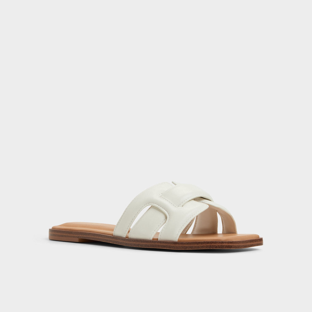 Aldo Eleny White Women's Flats - Slide sandal White