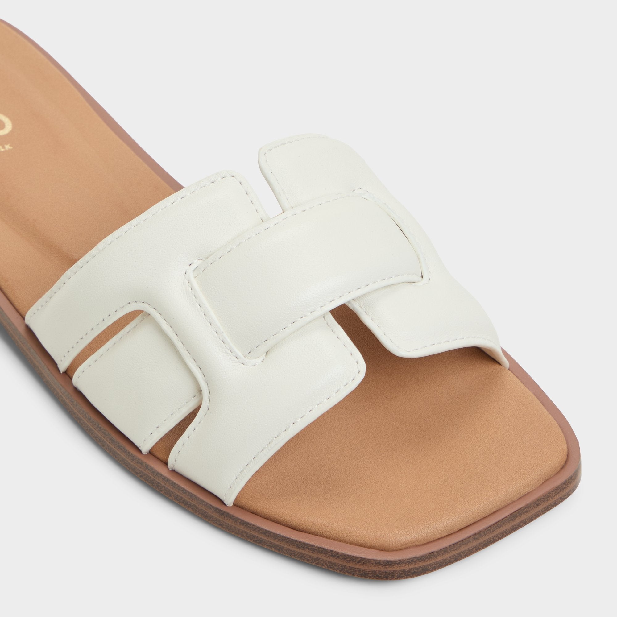 Aldo Eleny White Women's Flats - Slide sandal White