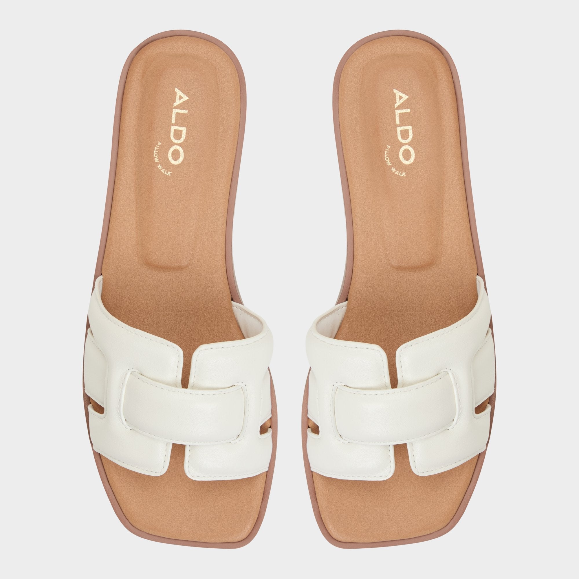 Aldo Eleny White Women's Flats - Slide sandal White