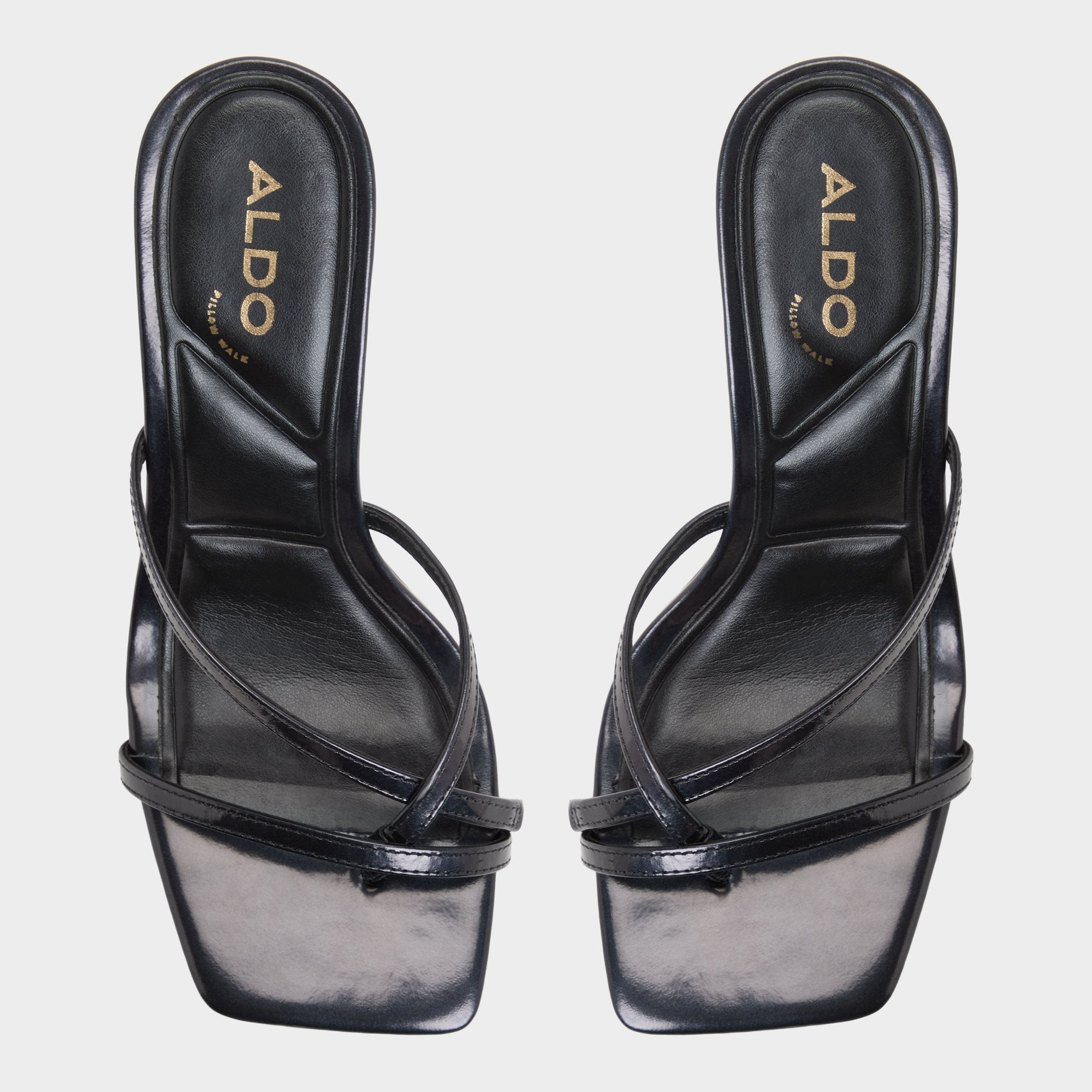 Aldo Calypsa Black Women's Animal Prints - Strappy heeled sandal, Block heel Black