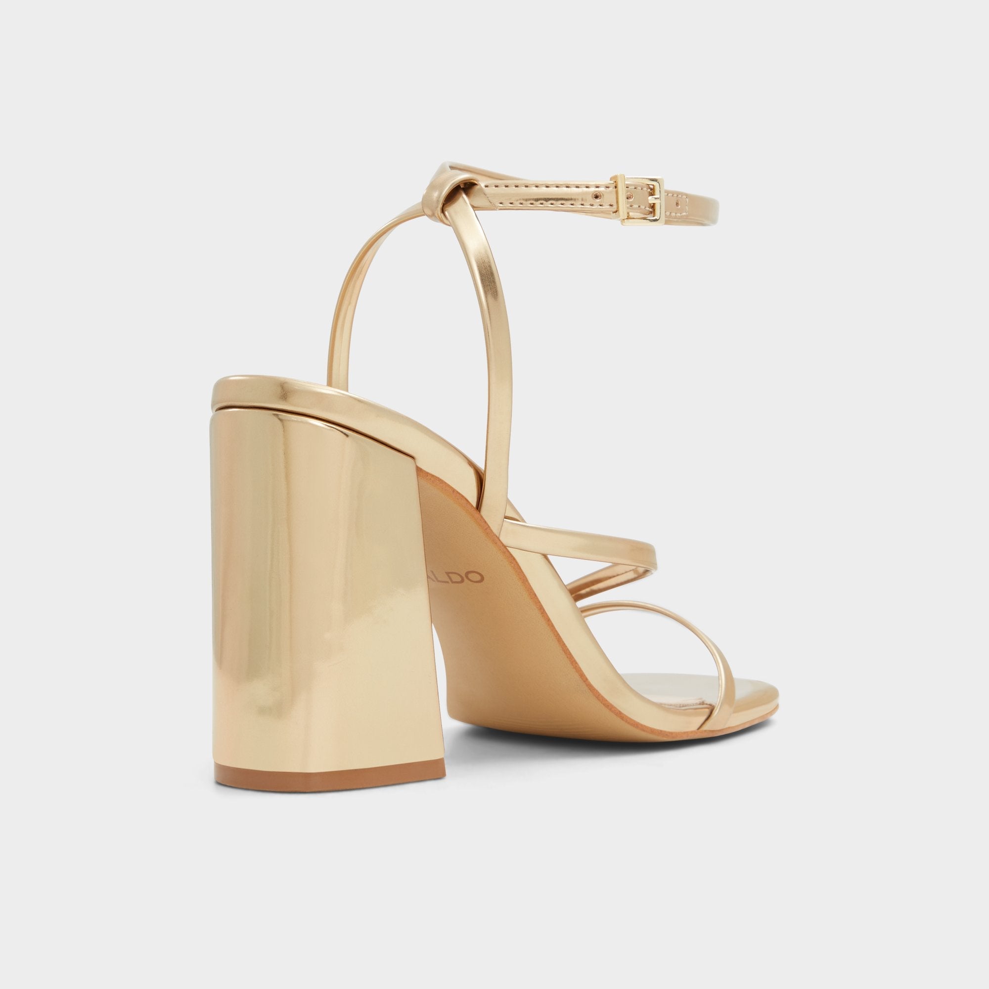 Aldo Laurader Gold Women's Block heels - Strappy heeled sandal, Block heel Gold