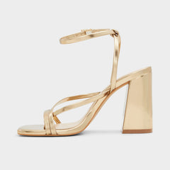 Aldo Laurader Gold Women's Block heels - Strappy heeled sandal, Block heel Gold