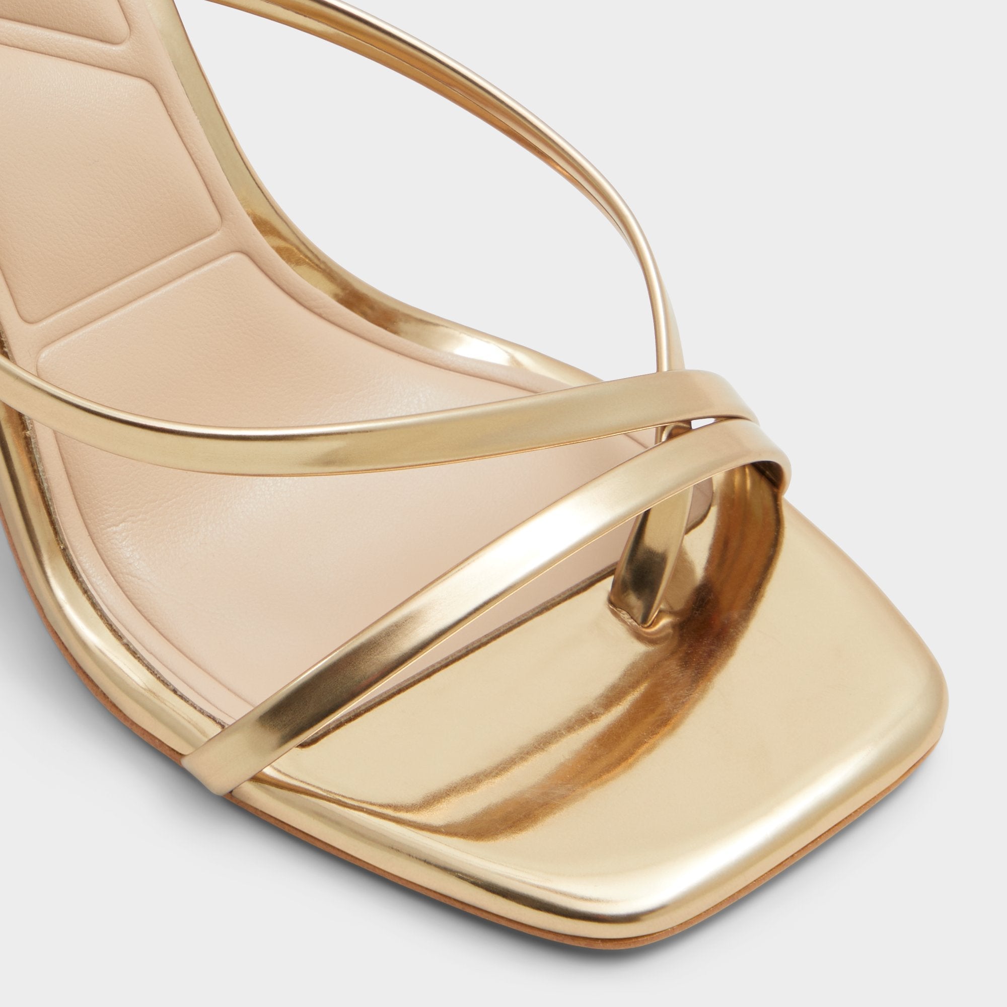 Aldo Laurader Gold Women's Block heels - Strappy heeled sandal, Block heel Gold