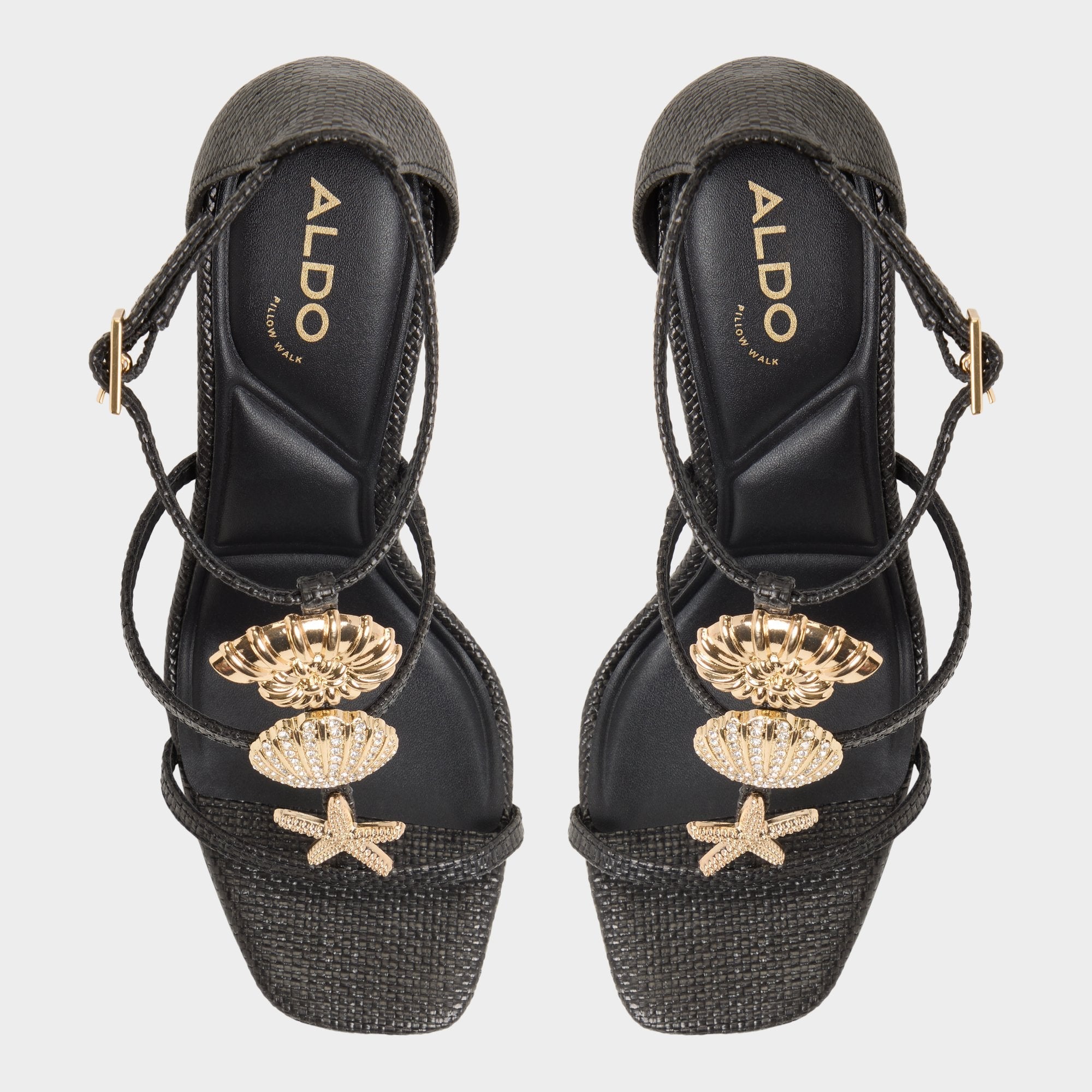 Aldo Summerdate Black Women's Strappy sandals - Strappy heeled sandal Black