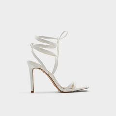 Aldo Phaedra in White - Strappy stiletto sandal, Stiletto heel White