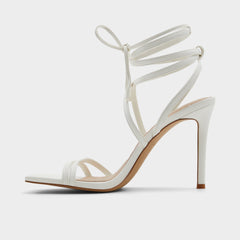 Aldo Phaedra in White - Strappy stiletto sandal, Stiletto heel White