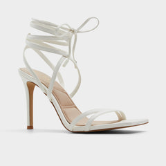 Aldo Phaedra in White - Strappy stiletto sandal, Stiletto heel White