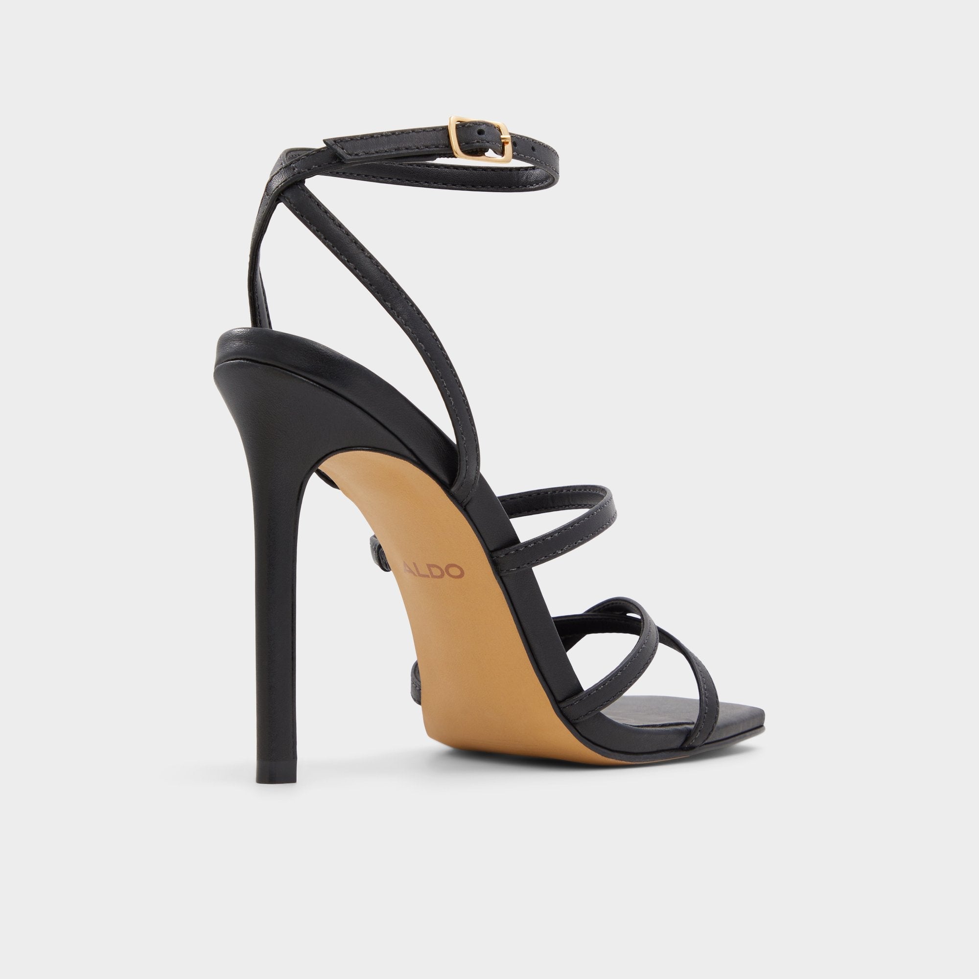 Aldo Galoi Black Women's Strappy sandals - Strappy heeled sandal Black