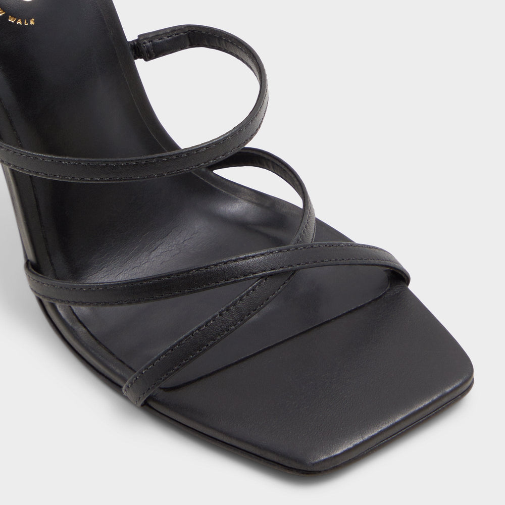 Aldo Galoi Black Women's Strappy sandals - Strappy heeled sandal Black