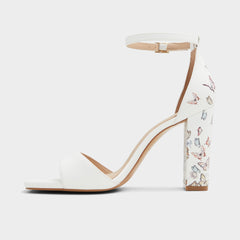 Aldo Enaegyn White Multi Women's Strappy sandals - Strappy heeled sandal, Block heel White Multi