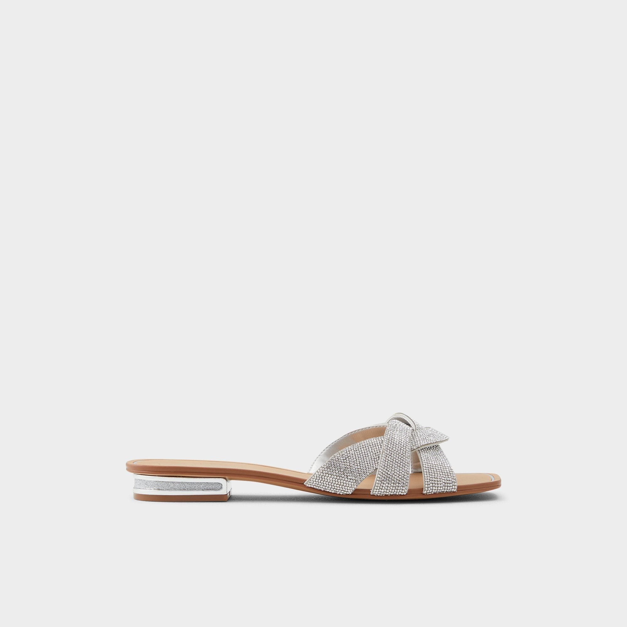 Aldo Coredith Silver Women's Flats - Slide sandal Silver