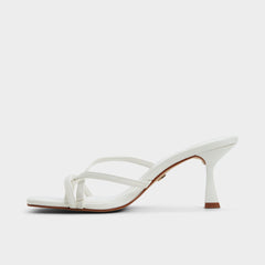 Aldo Calypsa White Women's Heeled mules - Strappy heeled sandal, Block heel White