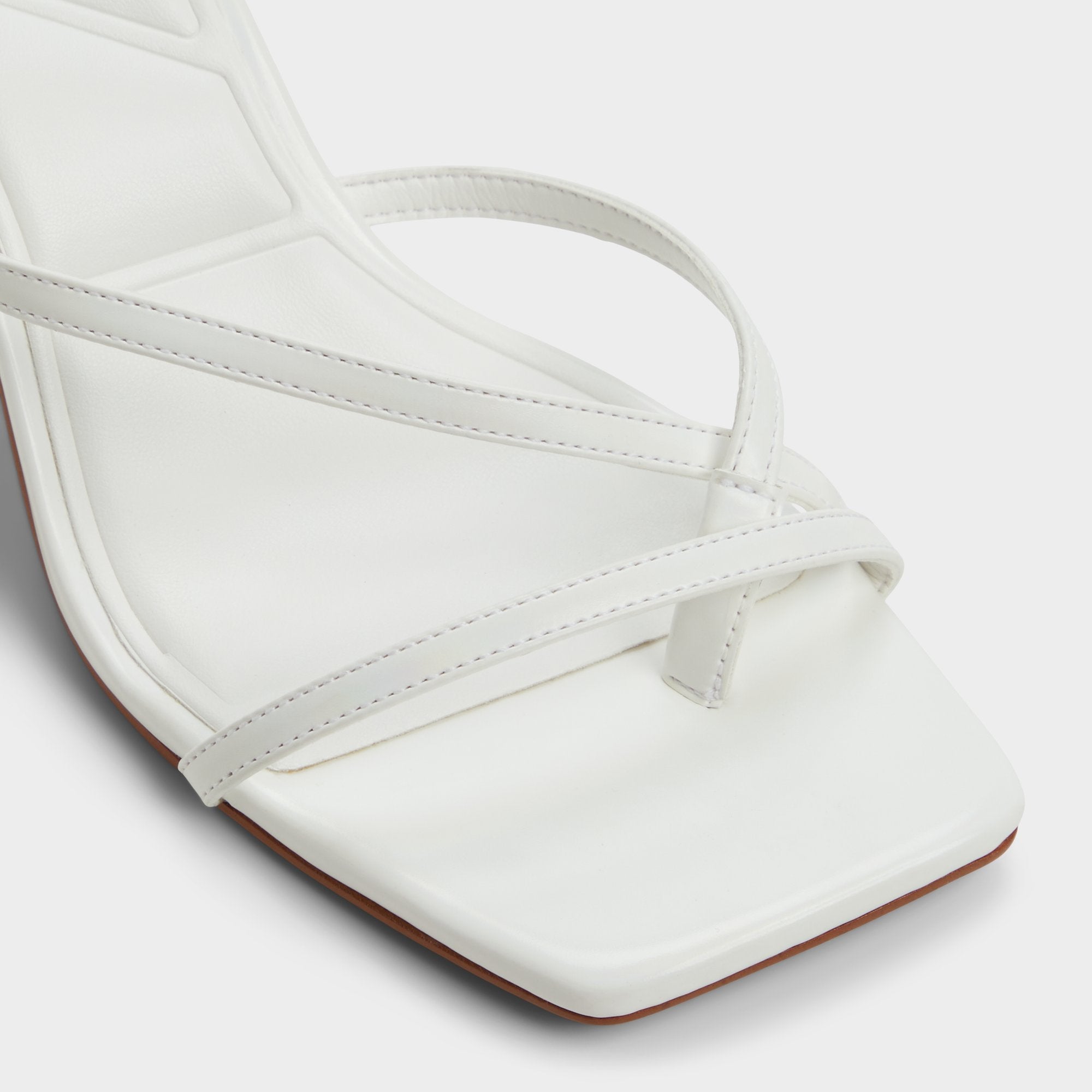 Aldo Calypsa White Women's Heeled mules - Strappy heeled sandal, Block heel White