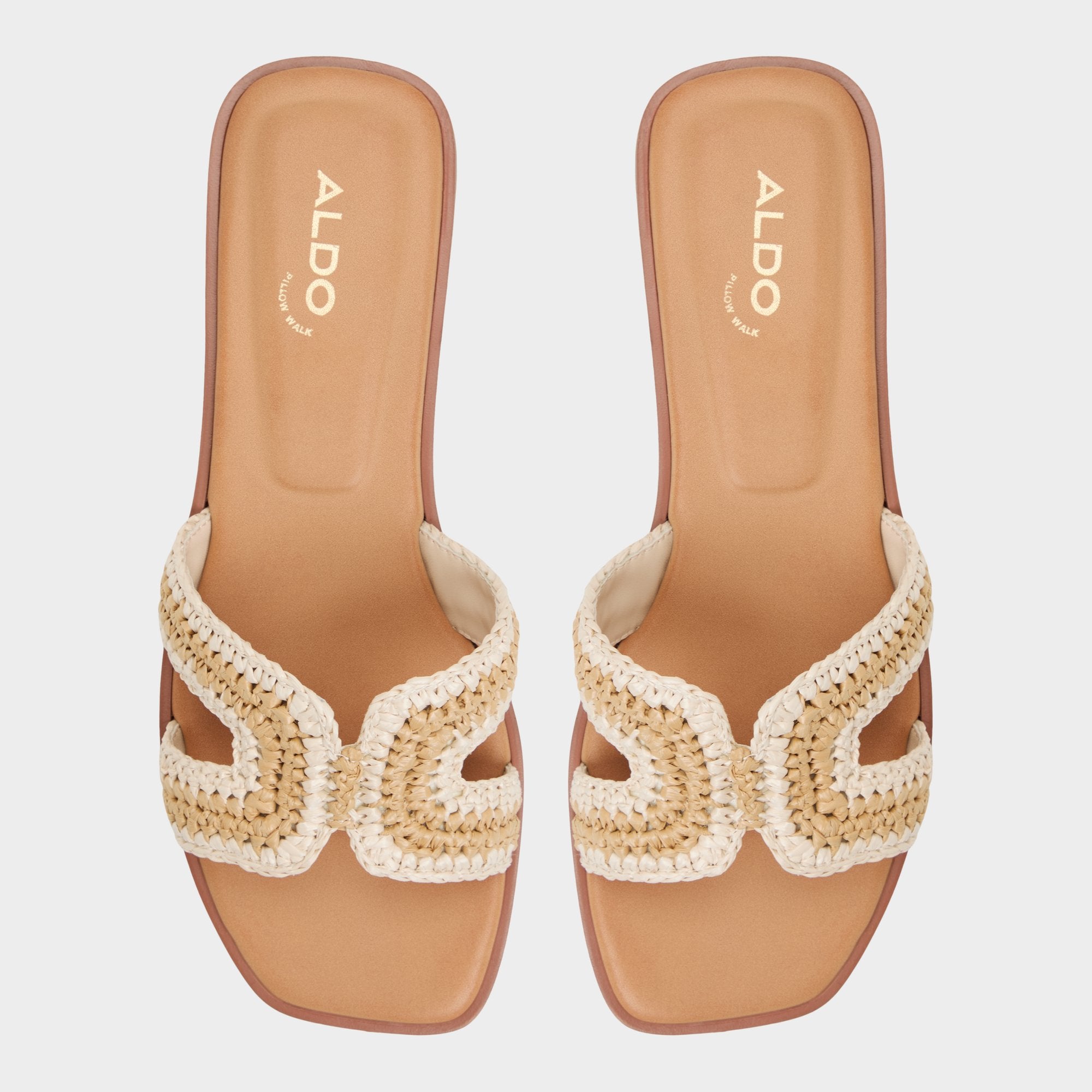 Aldo Itsandal Beige Women's Flats - Slide sandal Beige