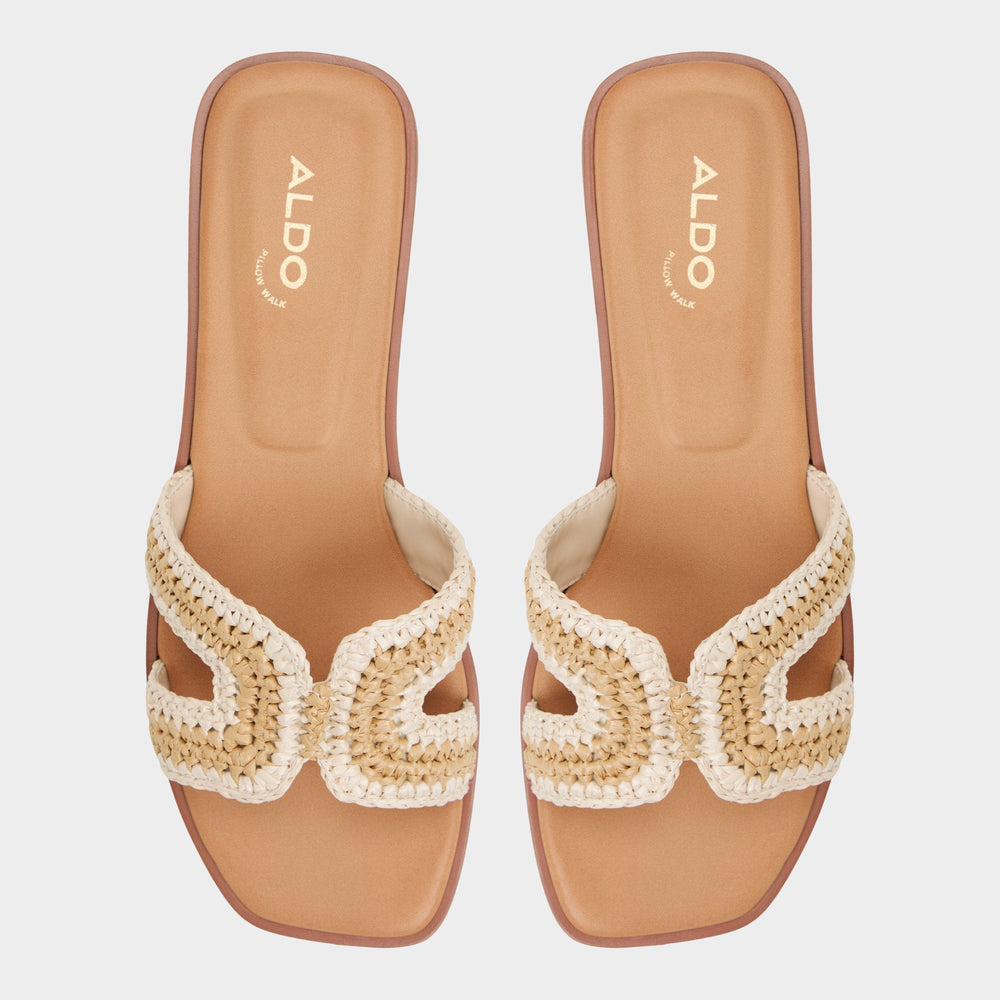 Aldo Itsandal Beige Women's Flats - Slide sandal Beige