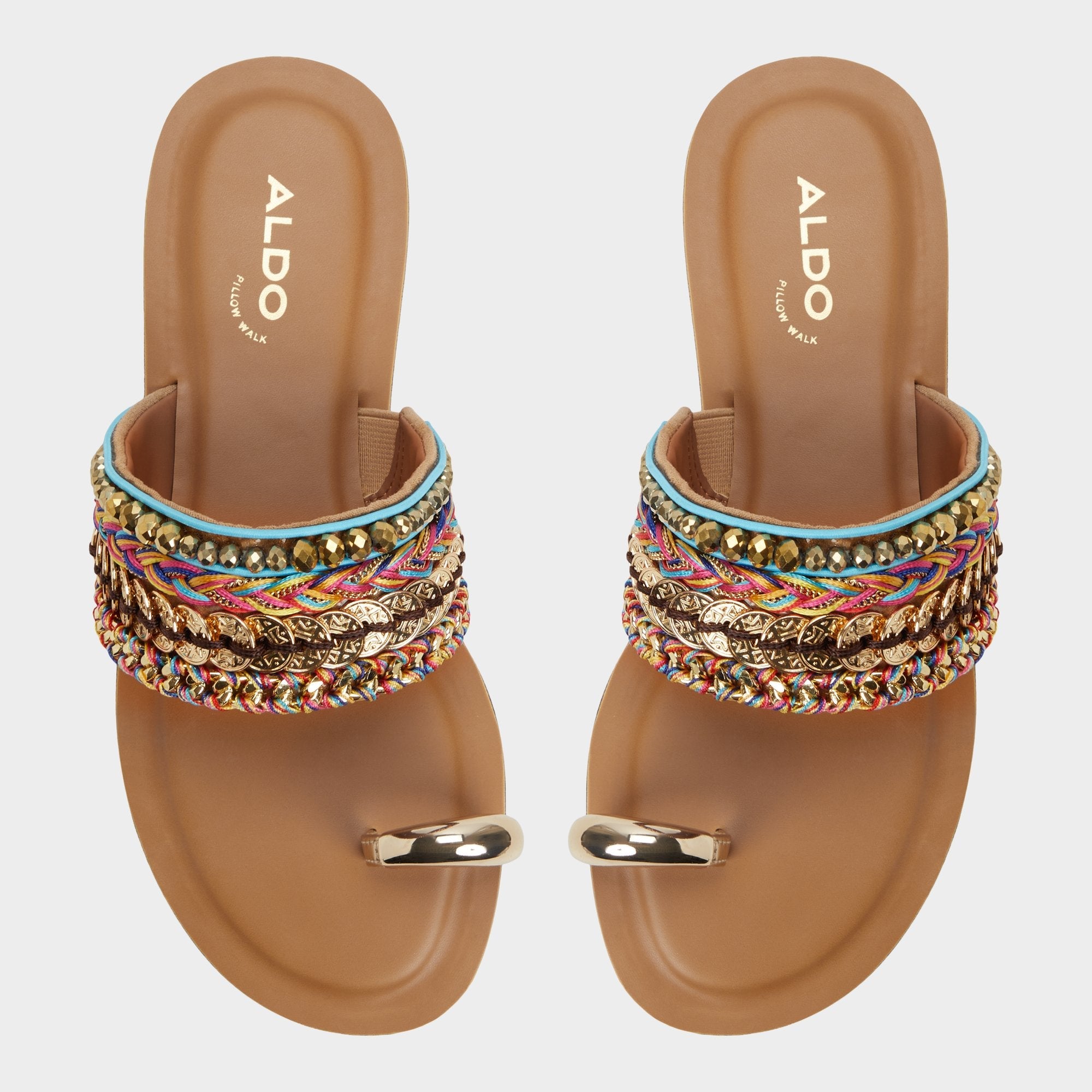 Aldo Beachwalk Multicolor Women's Flats - Slide sandal Multicolor