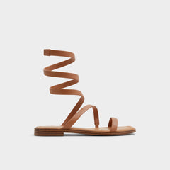 Aldo Spinella in Medium Brown - Strappy flat sandal Medium Brown