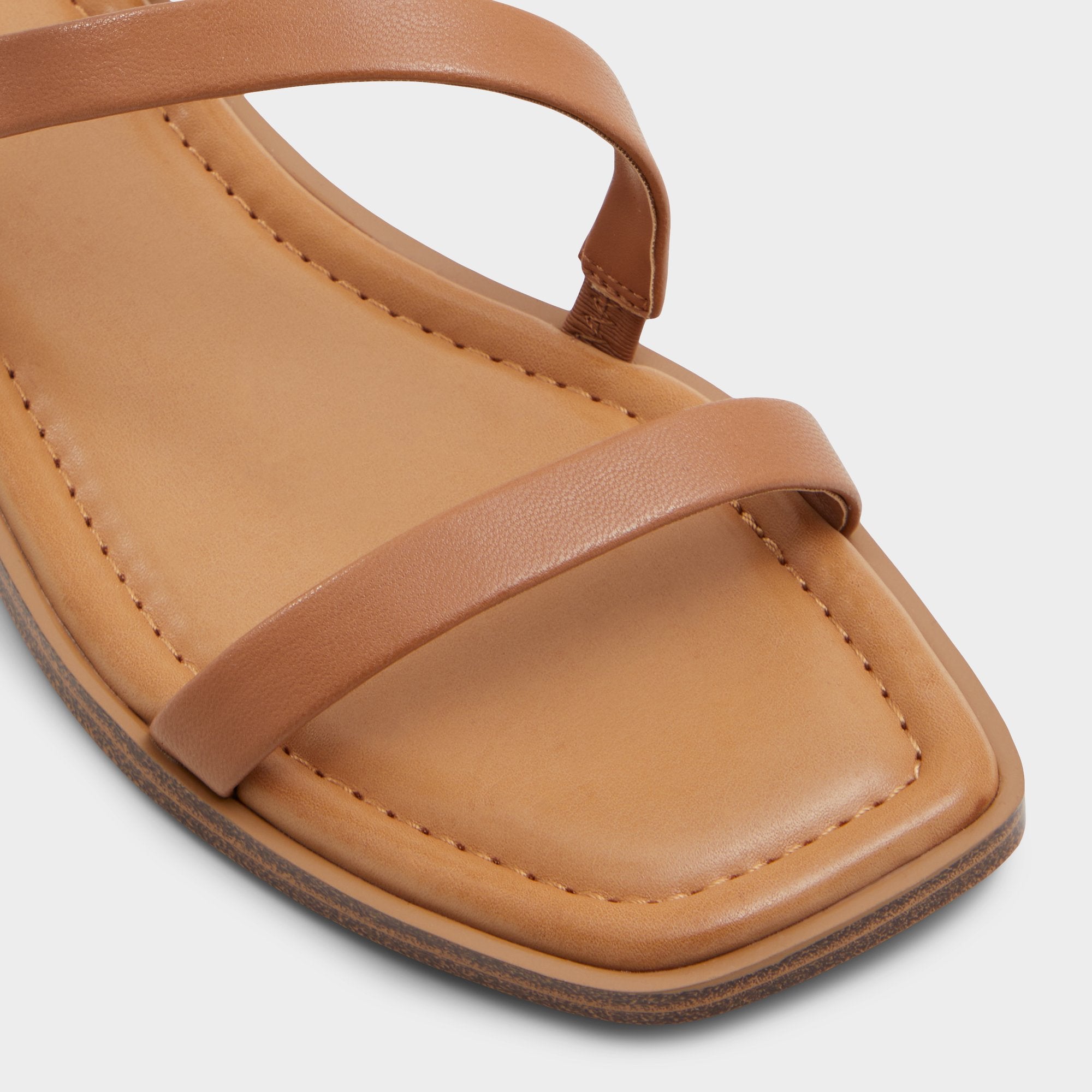 Aldo Spinella in Medium Brown - Strappy flat sandal Medium Brown