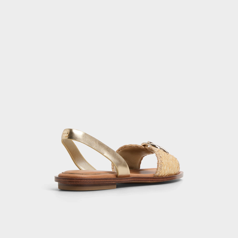 Aldo Goassi Gold Women's Iridescent metallics - Flat sandal Gold
