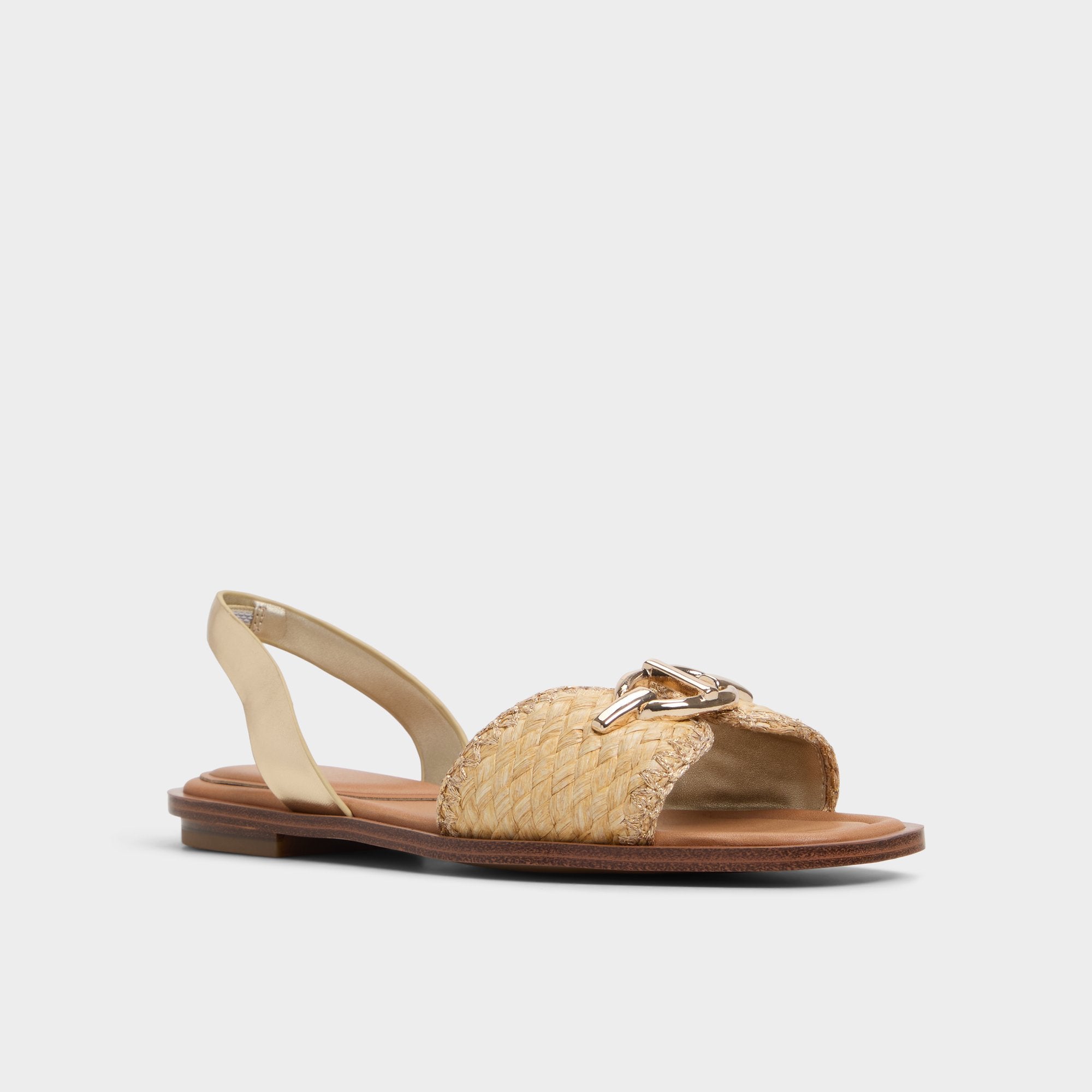 Aldo Goassi Gold Women's Iridescent metallics - Flat sandal Gold