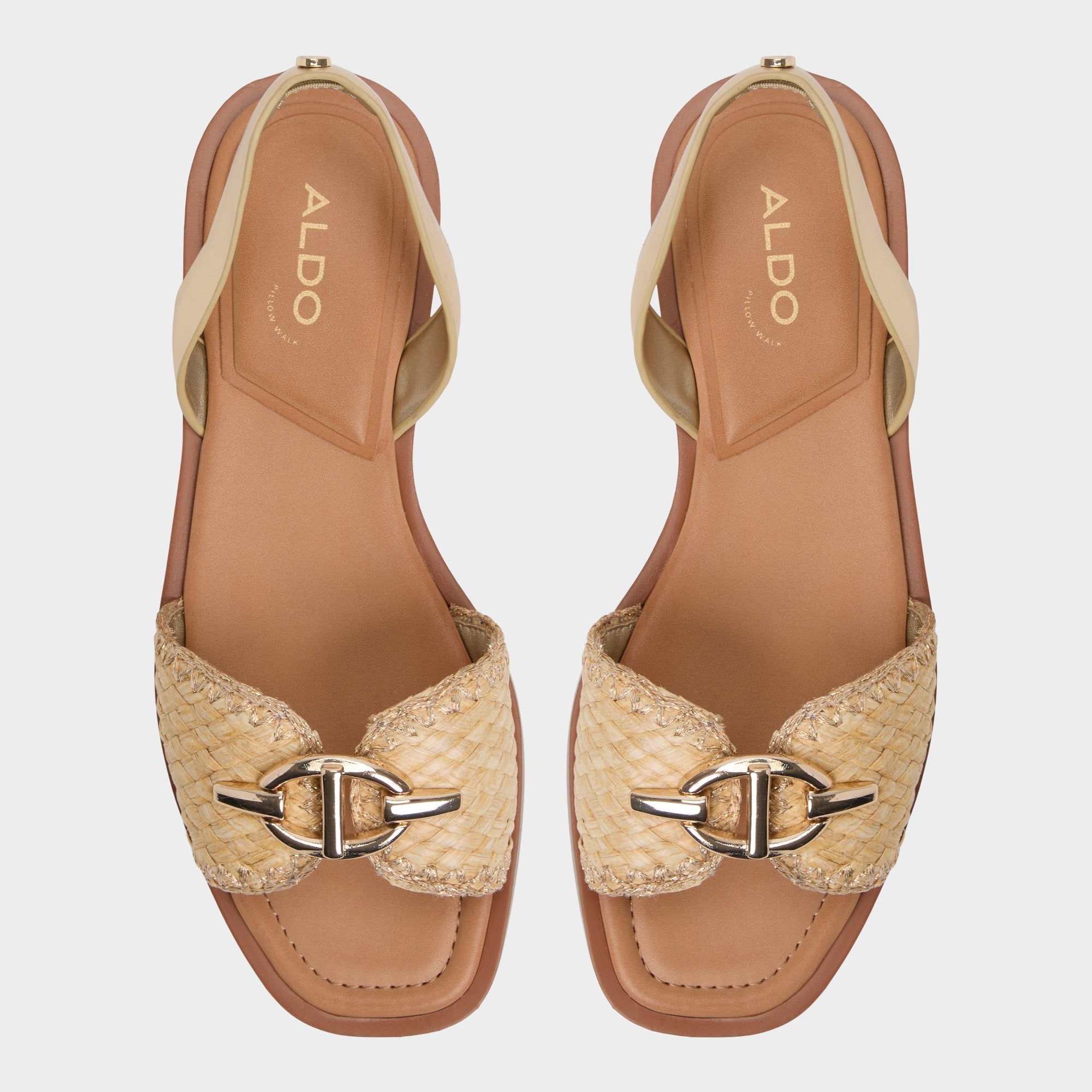 Aldo Goassi Gold Women's Iridescent metallics - Flat sandal Gold
