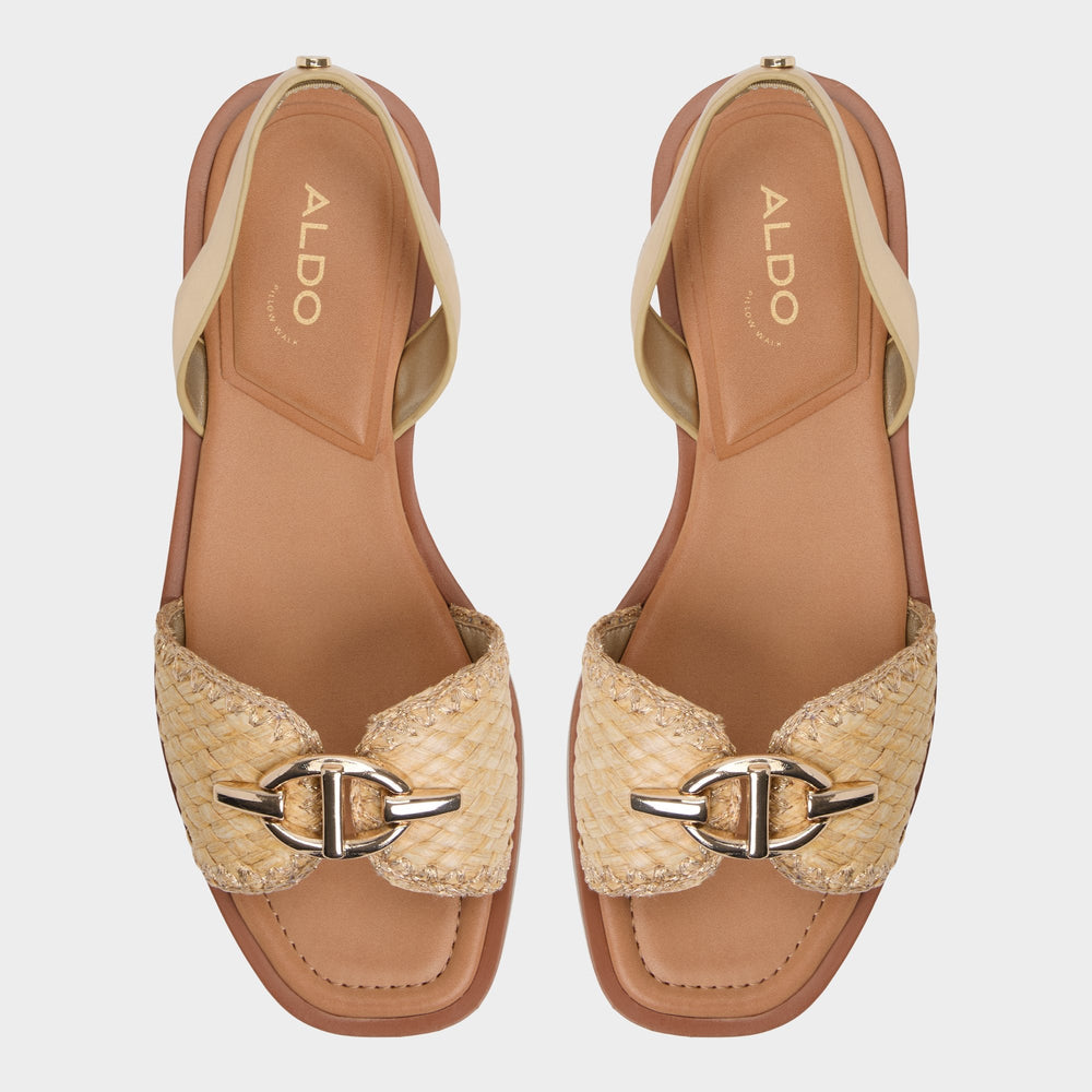 Aldo Goassi Gold Women's Iridescent metallics - Flat sandal Gold