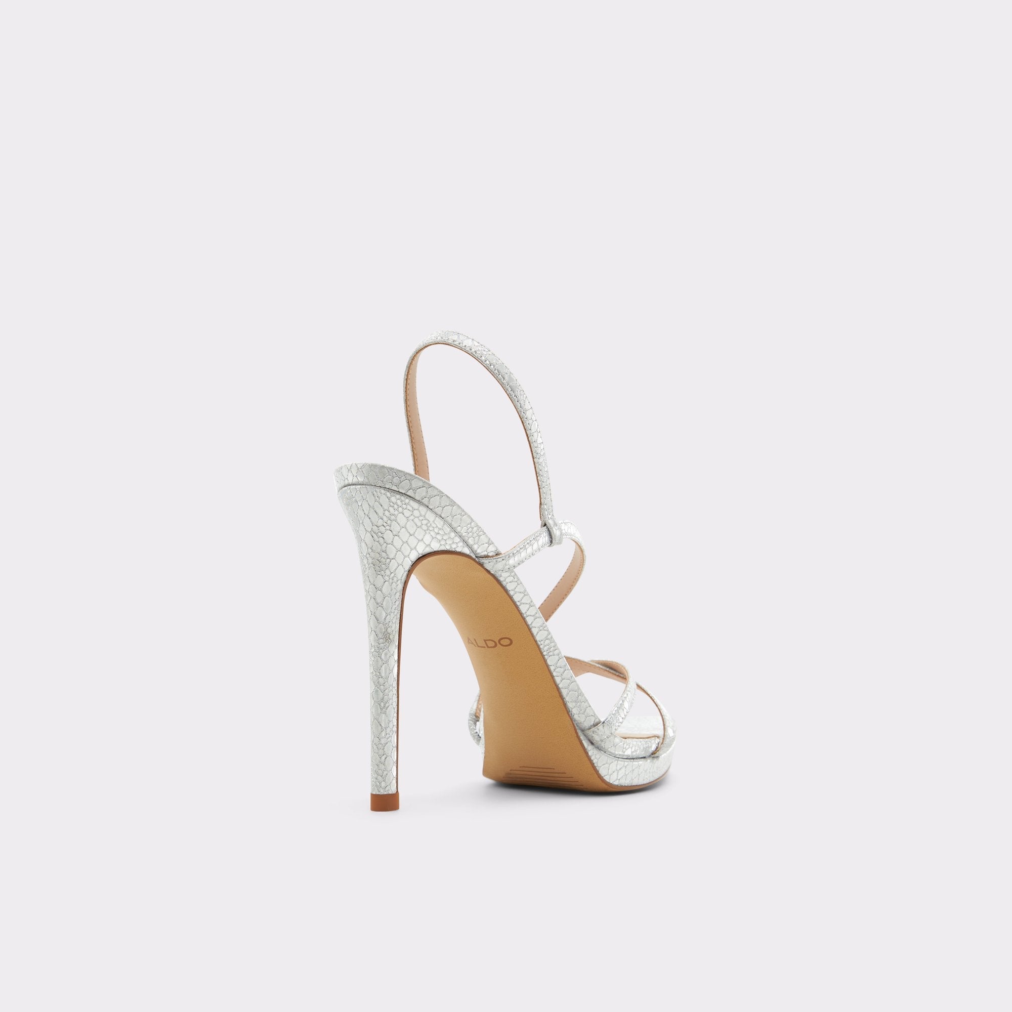 Aldo Resurge in Silver - Strappy stiletto sandal, Stiletto heel Silver