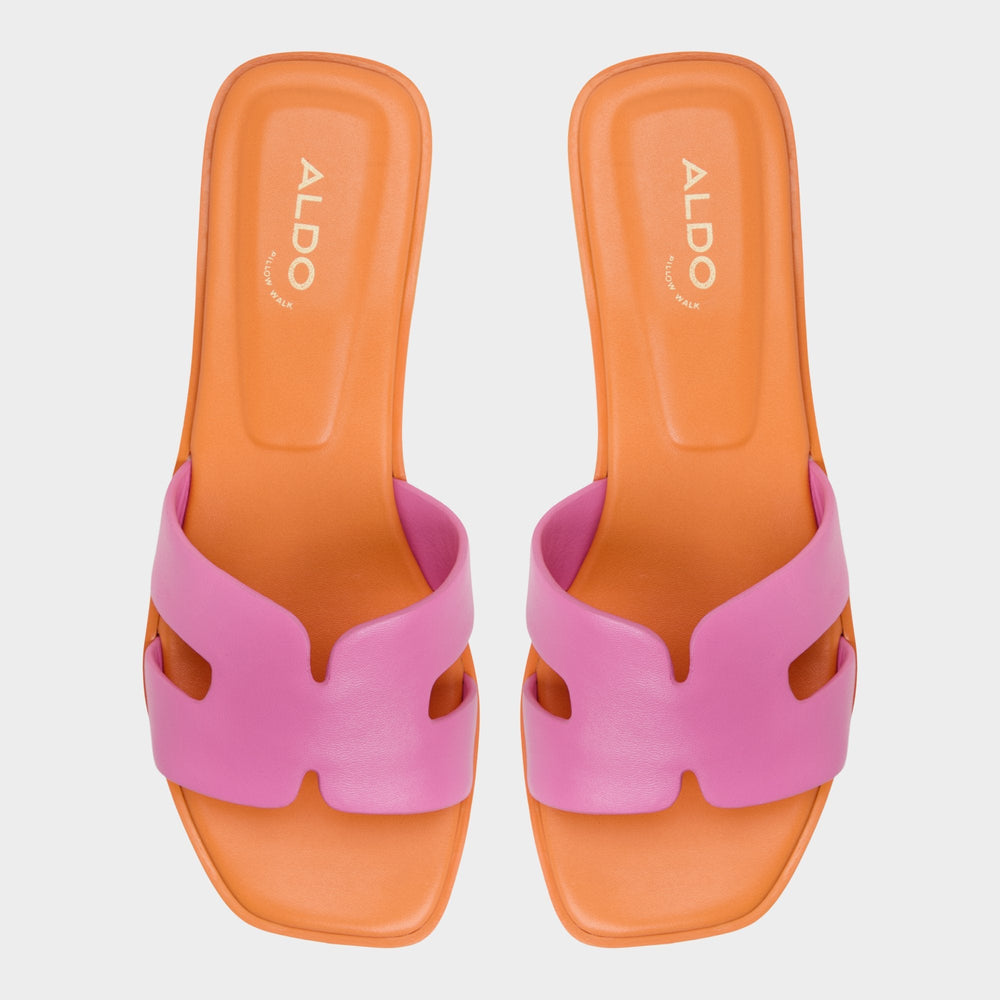 Aldo Itsandal Bright Pink Women's Flats - Slide sandal Bright Pink