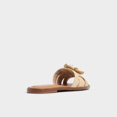 Aldo Seaflower Light Beige Women's Flats - Slide sandal Light Beige