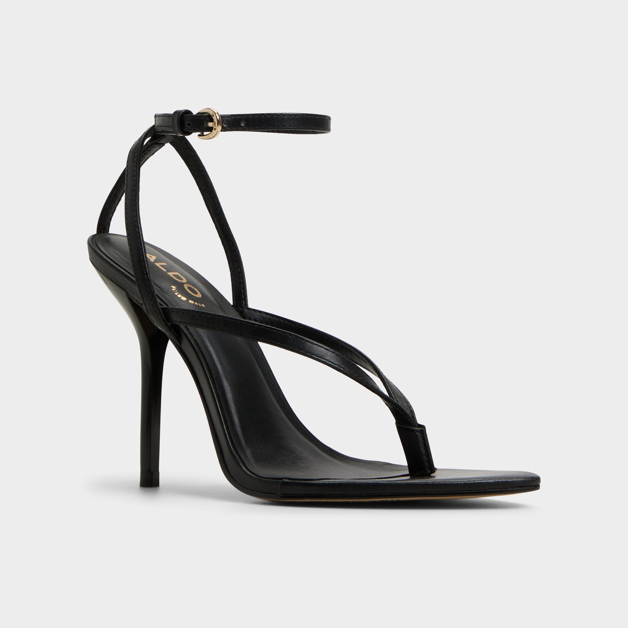 Aldo Abyfindley Black Women's Strappy sandals - Heeled flip flop, Stiletto heel Black