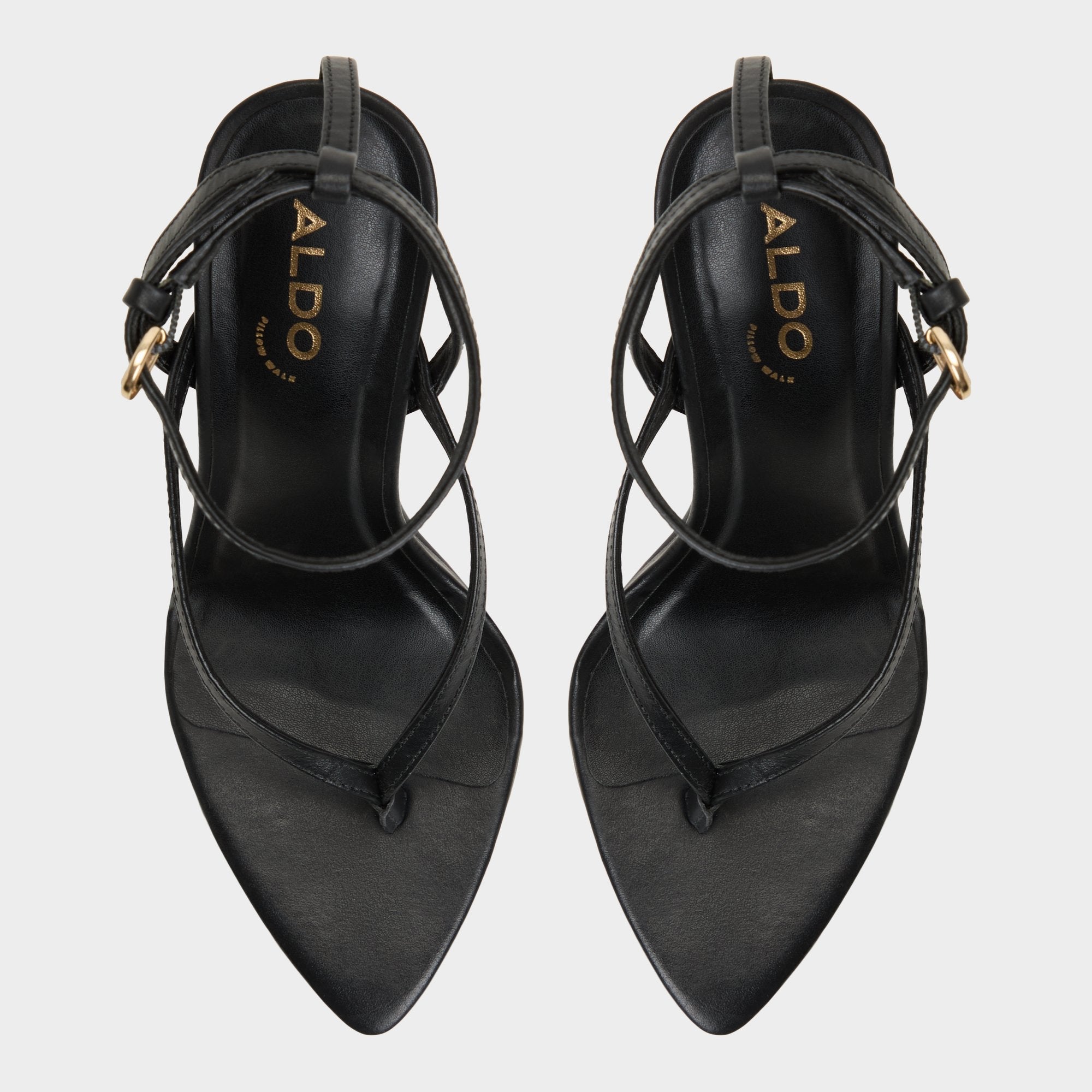 Aldo Abyfindley Black Women's Strappy sandals - Heeled flip flop, Stiletto heel Black