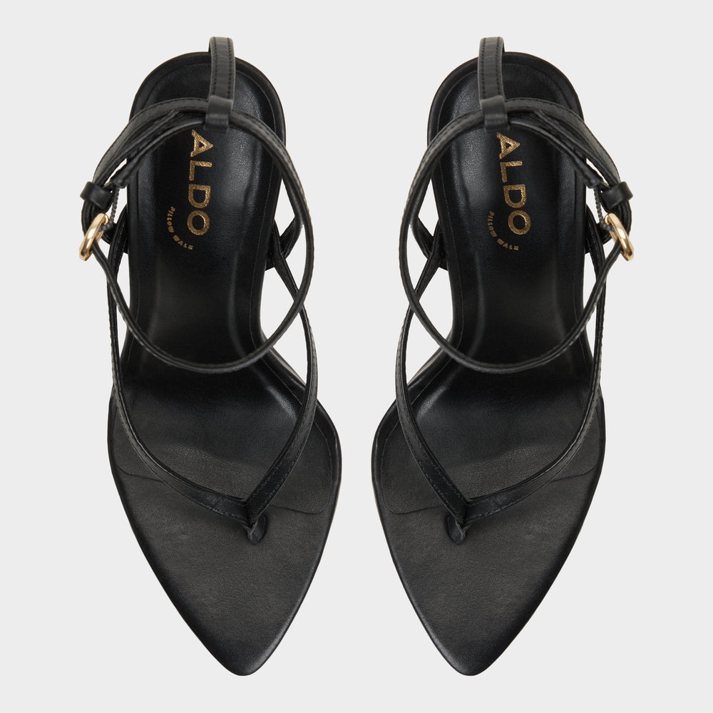 Aldo Abyfindley Black Women's Strappy sandals - Heeled flip flop, Stiletto heel Black