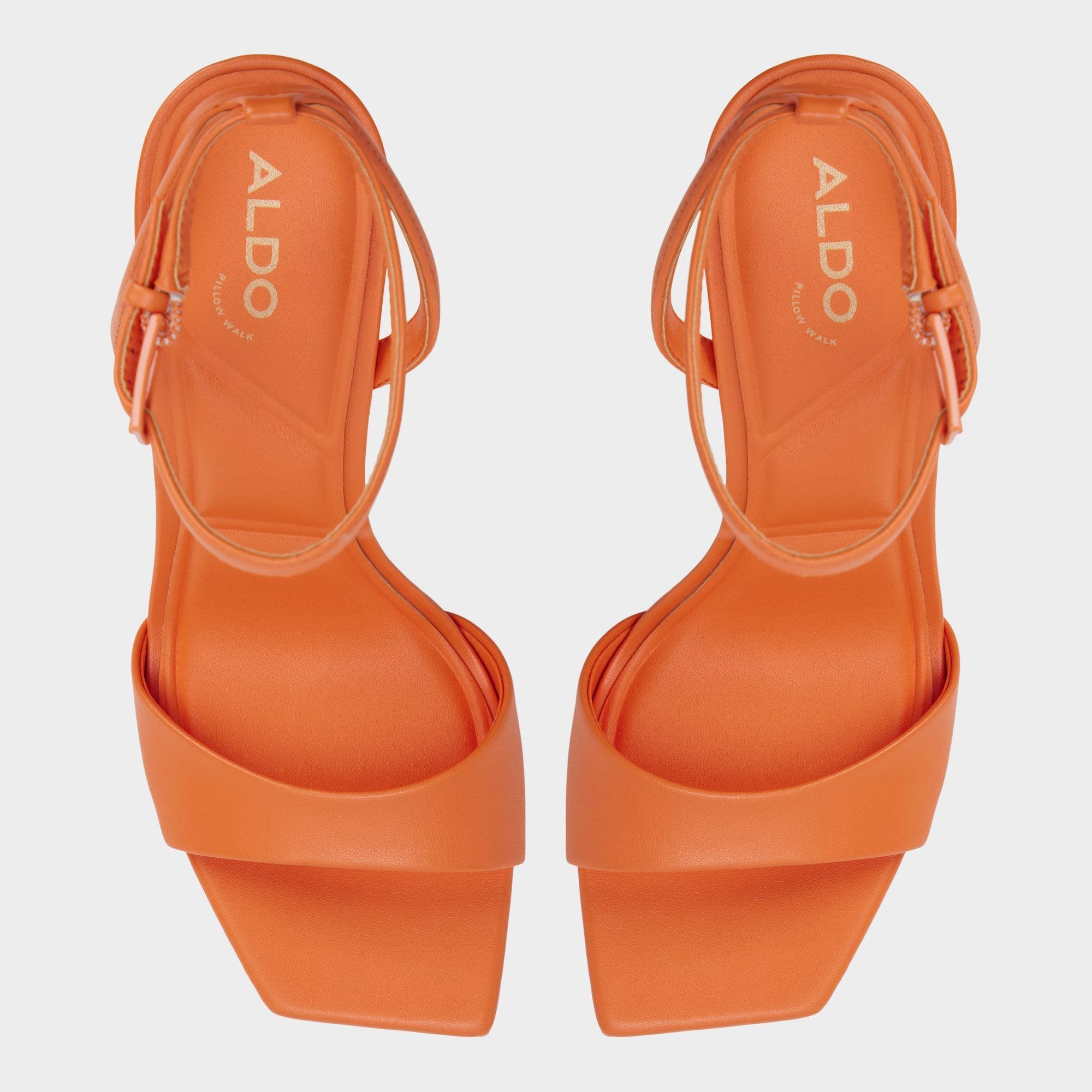 Aldo Illustrious Medium Orange Women's Strappy Heels - Strappy heeled sandal, Stiletto heel Medium Orange